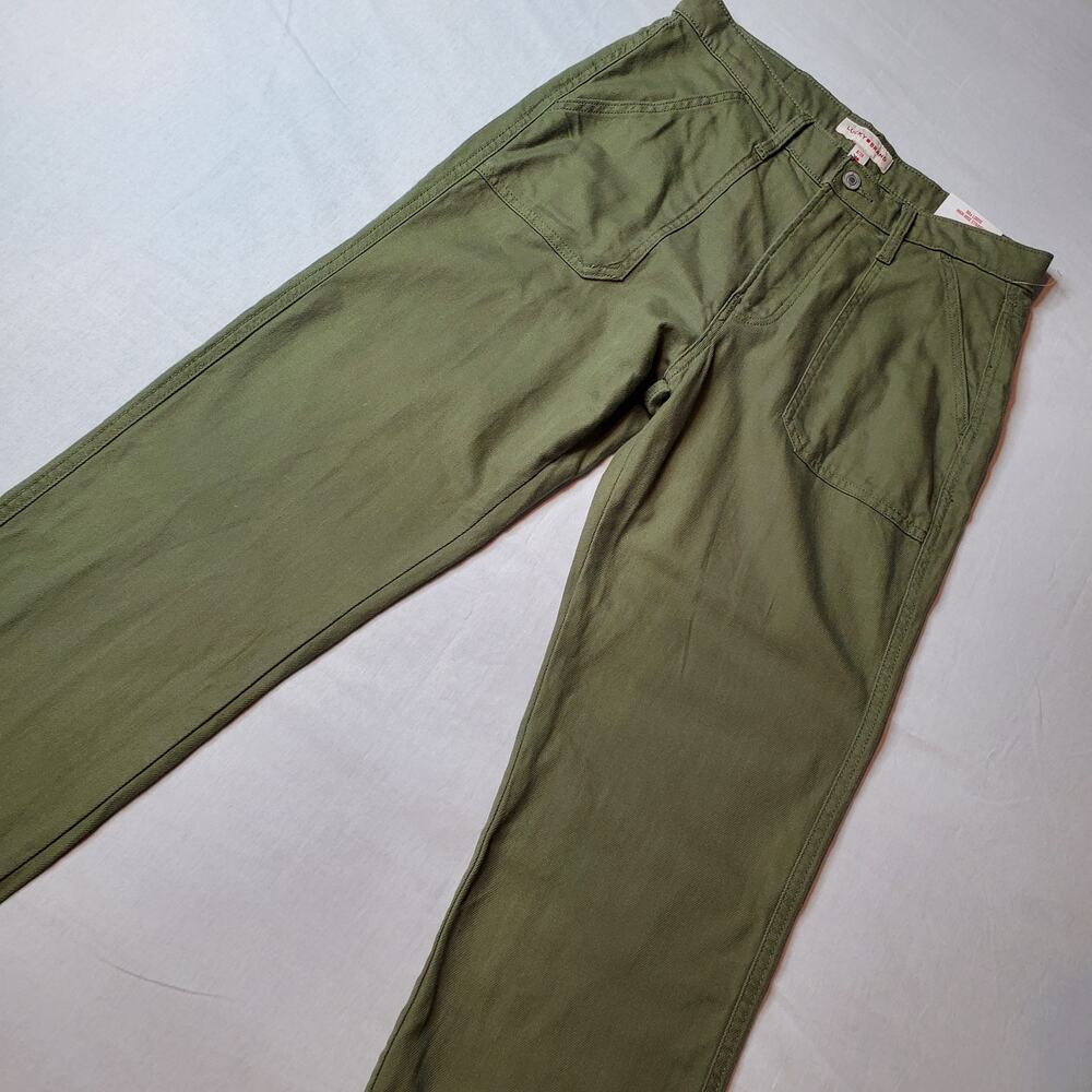 Lucky Brand Women Size 8 NWT 90s Loose High-Rise Straight Jeans Green